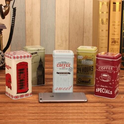 Storage Box Bins Desktop Storage Tin Box Food Storage Coffee Shop Candy Box Accessories Europe Organizer Box Craft