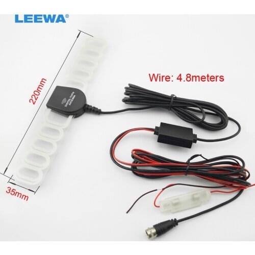 LEEWA 1PCS Car F Connector Active DVB-T TV Antenna with built-in amplifier #CA951