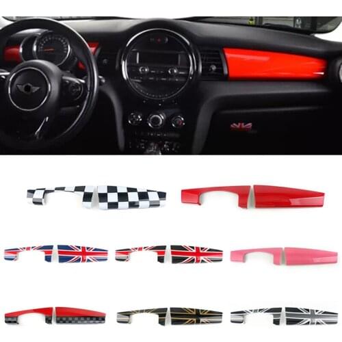 Union Jack Car Dashboard Trim Panel Cover Sticker Case For Mini Cooper One S JCW F55 F56 F57 Interior Car-Styling Accessories