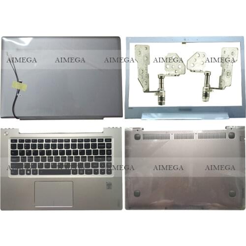 NEW Laptop LCD Back Cover/Front Bezel/Hinges/Palmrest/Bottom Case For Lenovo Ideapad U430P Silver NO Touch 3CLZ9LCLV30