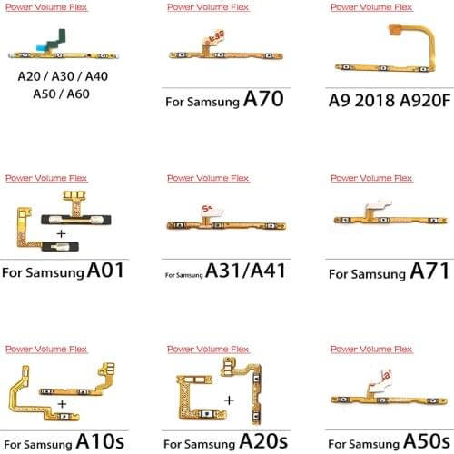 New Volume Power On Off Switch Key Button Flex Cable For Samsung A10 A20 A30 A40 A50 A60 A70 A21 A31 A41 Replacement Parts