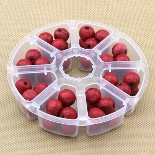 8 Grids Round Storage Box Case craft Pearl Jewelry Bead Screw shaped drill Rhinestone Organizer Container DIY
