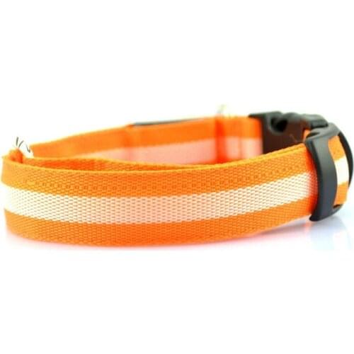 Led stripe luminous collar pet out traction luminous collar dog flashing collar