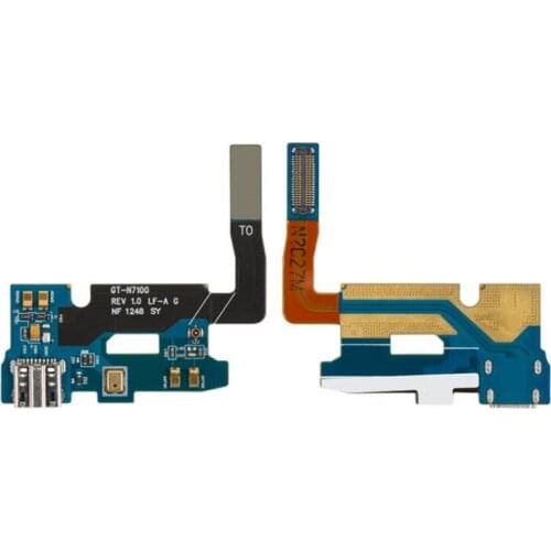 Flat Cable Compatible For Samsung Note 2 N7100 (Microphone,USB Charge Connector,With Components)Replacement Parts