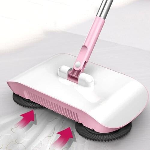 Hand Push Sweepers Non-Electric Easy Manual Sweeping 360 Degree Rotating Cleaning Machine Sweeping Tool Household Cleaning Tools