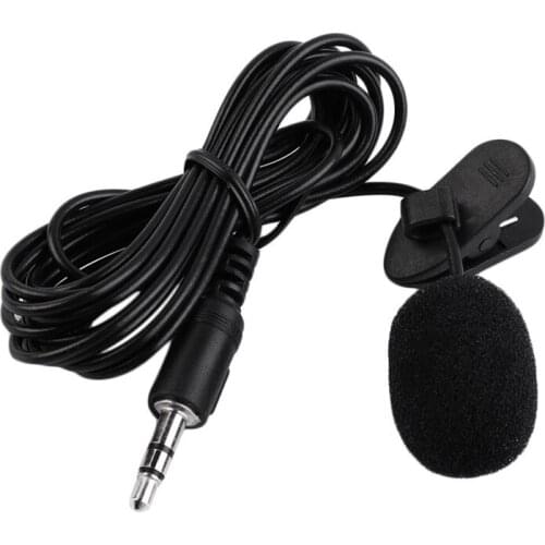 3.5mm Portable External Hands-Free Mini Wired Collar Lavalier Microphone