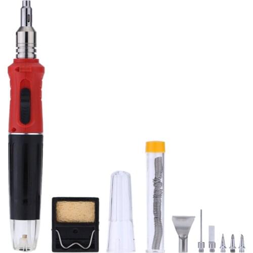 10 in 1 Professional Pen Type Cordless Butane Gas Soldering Iron Set 26ml Wireless Welding Kit Torch HS-1115K with Case