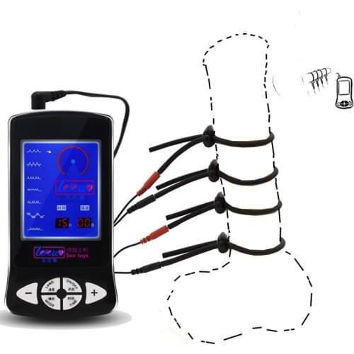 New Arrival Host Silicone Electric Shock Cock Ring Treatment Massage Penis Ring Sex Toys For Men Electro Sex Medical Toys