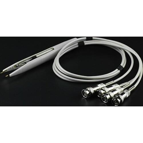 1set SMD Kelvin Test Clip 4 BNC Test Tweezer Probe Leads Cable for LCR Meter DMM