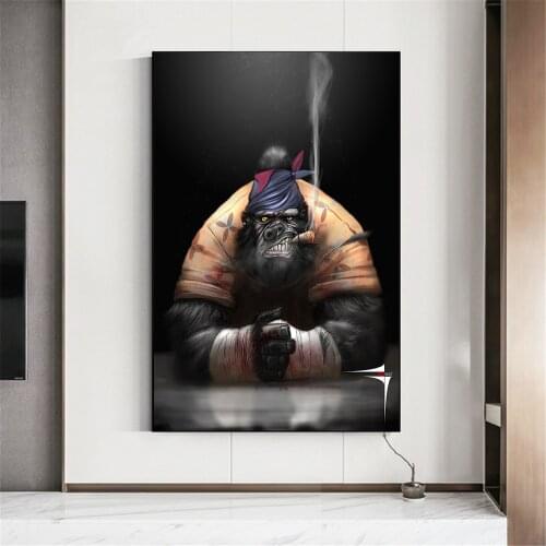Modern Funny Art Painting Animal Orangutan Picture HD Print Canvas Poster Mural Decoration Home Art Wall Decoration Poster