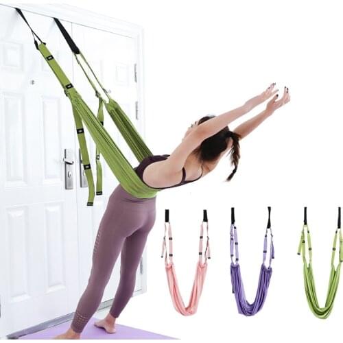 Pull Rope Aerial Yoga Strap Hammock Swing Door Flexibility Stretching Leg Stretcher Band For Ballet Dance Gymnastics Trainer