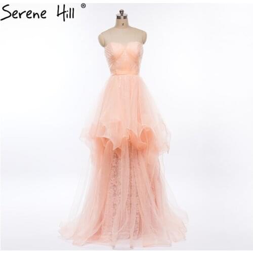 Sweetheart Party Formal Evening Dress Tulle Sexy Sleeveless Simple Bridal Dress 2020 Real Photo Serene Hill HA2087