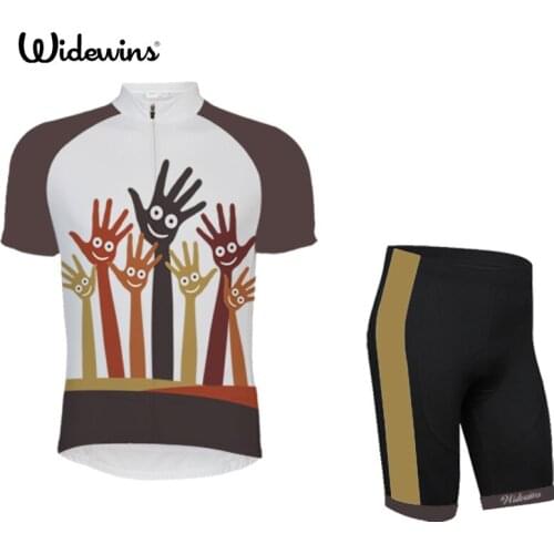 Widewins New Mens Cycling Jersey Comfortable Bike / Bicycle Shirt Black White Quick dry Sports Wear Short Sleeve Cycling 5087