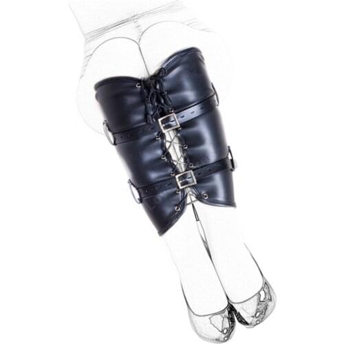 Women Calf Bondage Restraint Sex Toys for Women BDSM Fetish Leg Binder Cuffs PU Leather Role Play Sex Products in Adult Game