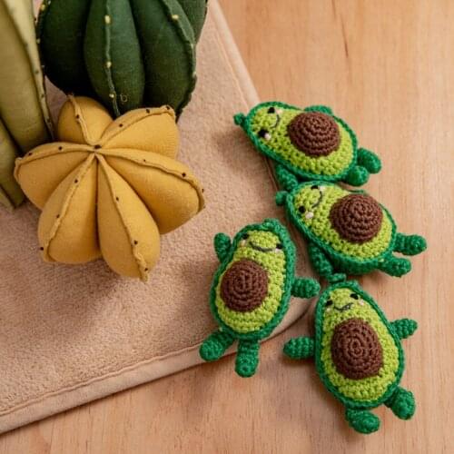 1Pcs Baby Care Cute Cartoon Avocado Crochet Baby Pendant Toy Mobile Stroller Crib Accessories Baby Hand Toy