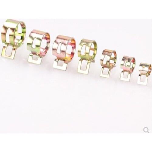 10Pcs 4-25mm for choose Fuel Spring Clip Vacuum Silicon Hose Clamp Autos Autos Spring Clip Fuel Oil Water Hose Pipe Tube Clamp