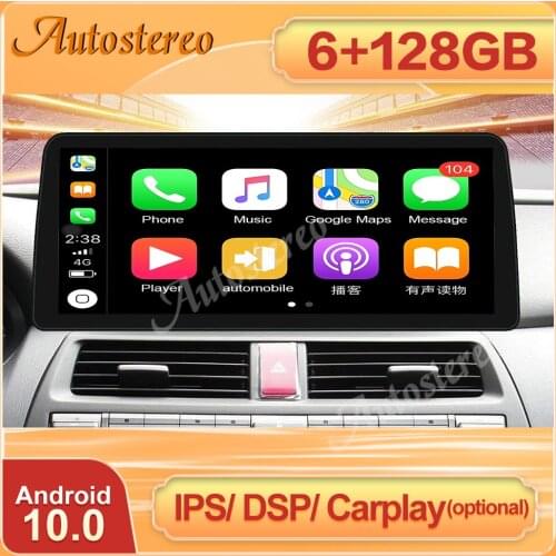 12.3" 128G Android10 Carplay For Honda Accord 8 2006-2012 Car Stereo DVD Player GPS Glonass Navigation Multimedia Radio Headunit