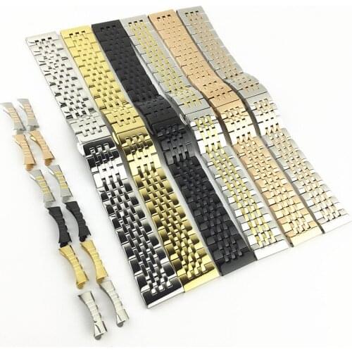 17 18 19 20 21 22mm Band Stainless Steel Arc Wristband butterfly clasp High Quality plating Watchband For Huawei Samsung Strap