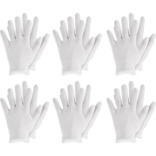 3/6/Pairs Cotton Gloves Labour Protection Gloves Comfortable Working Gloves Hand Protection Gloves Black For Home Cleaning
