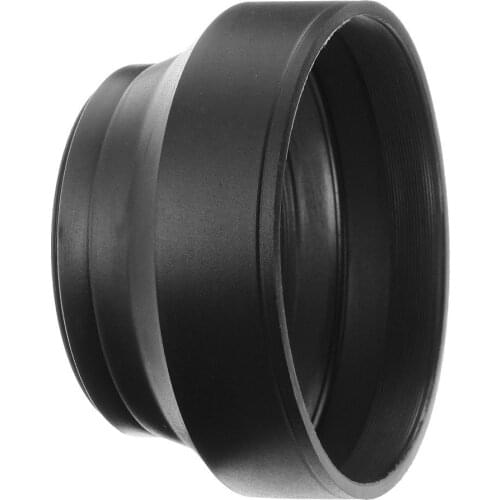 49-77mm 3 Stage Collapsible Rubber Lens Hood Sun Shade for Canon Nikon Sony Camera 49/52/55/58/62/67/72/77MM Universal