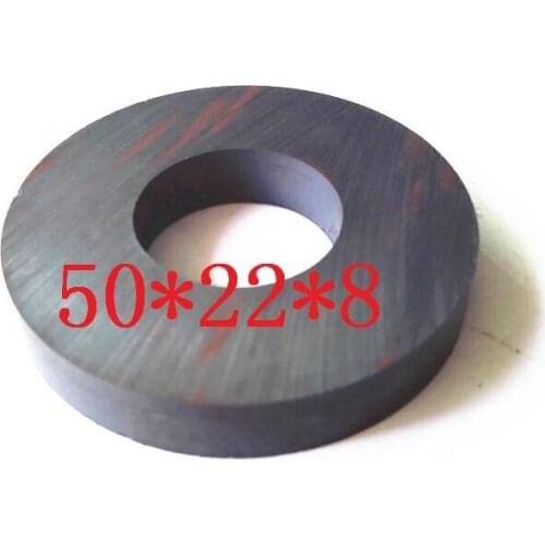 5pcs/lot Y30 Ring Ferrite Magnet 50*8 mm Hole 22mm Permanent magnet 50mm x 8mm Black Round Speaker 50X8 50x8-22