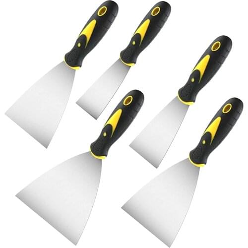 5Pcs Putty Knife Set 1.5/2/3/4/5 Inch Spackle Knife Set Stainless Steel Cleaning Shovel for Remove Wallpaper