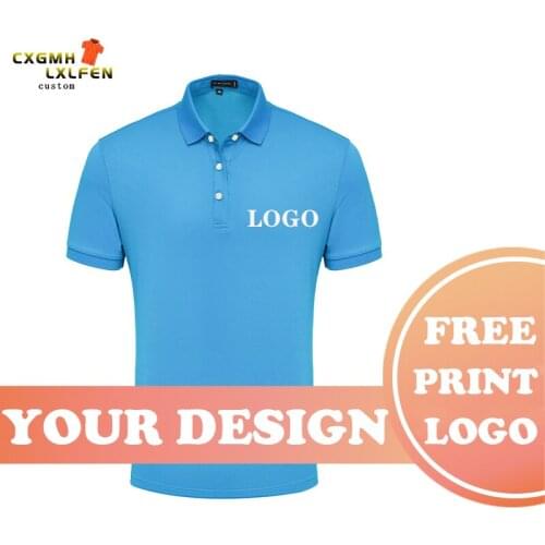 6-color POLO shirt custom summer new unisex advertising cultural shirt casual lapel short sleeve printing DIY brand text