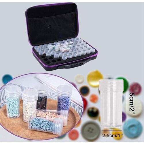 60 Slot Diamond Painting Storage Case Diamond Painting Tools Set Jars for Jewelry Beads Rings Charms Glitter Rhinestones