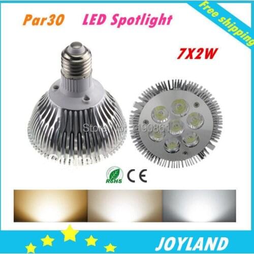 7X2W E27 LED Light Par30 LED Lamp Bulbs E27 SpotLight Cool White|Warm White 110V-240V