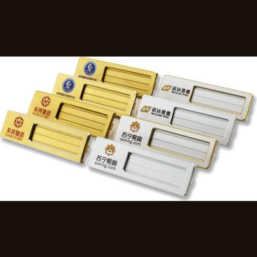 Free shipping 20pcs/lot customized logo name badge; metal name plate; name holder; badge holder nb13