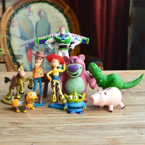 Disney Toy Story Woody Buzz Lightyear Jessie forky 5-11cm Action Figure Birthday Gift Kid Toy Model Decorations