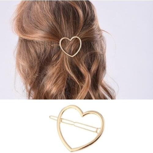 Jisensp New Fashion Women Girls Hairpins Girls Love Heart Hair Clip Delicate Hair Pin Hair Decorations Jewelry Accessories