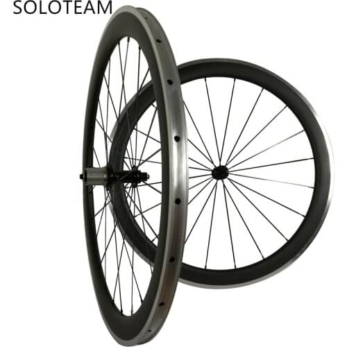 Soloteam Custom logo R36 38mm 50mm 60mm 90mm Aluminum alloy surface carbon clincher wheelset 700C road bike carbon wheels