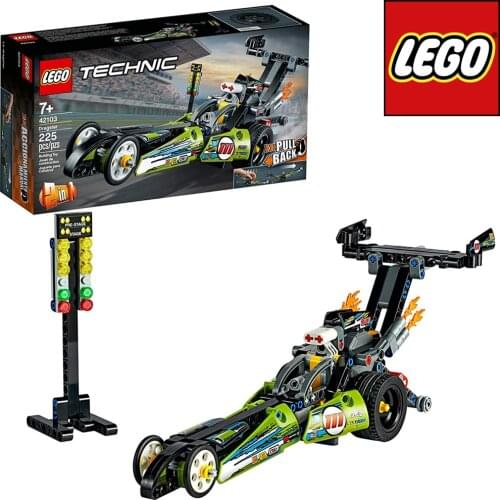 LEGO Technic Dragster 42103 Pull Back Racing Car Toy Building Kit 225 Pieces New 2020 New Year Birthday Gift Toys For Boys