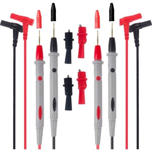 1000V 20A Probe Test Leads Pin for Digital Multimeter Needle Tip Multi Meter Tester Lead Probe Wire Pen Cable + Crocodile Clip