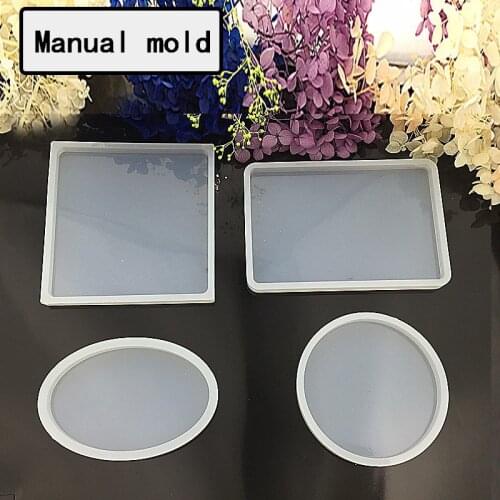 Round Square Rectangle Shape Coaster Base Silicone Mold Resin Molds Epoxy UV DIY Resin Craft Home Decoration Handmade Tools