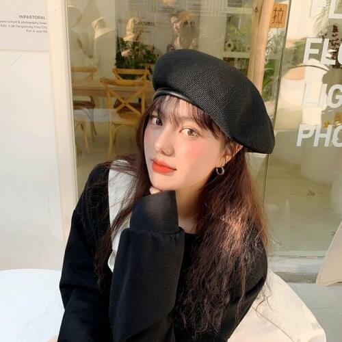 Summer Berets Women Cotton beret Hats Girls Flat cap Vintage beret for women Candy Color Female Warm Vogue