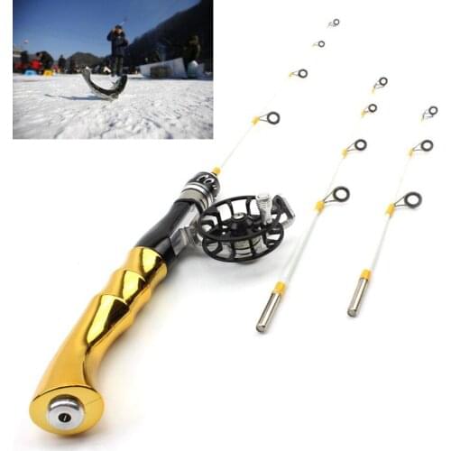 NEW 3 tips 50cm 60cm 70cm Winter Ice Fishing Rods and Reel set Superhard Poler outdoor carp Fishing Tackle Outdoor sports