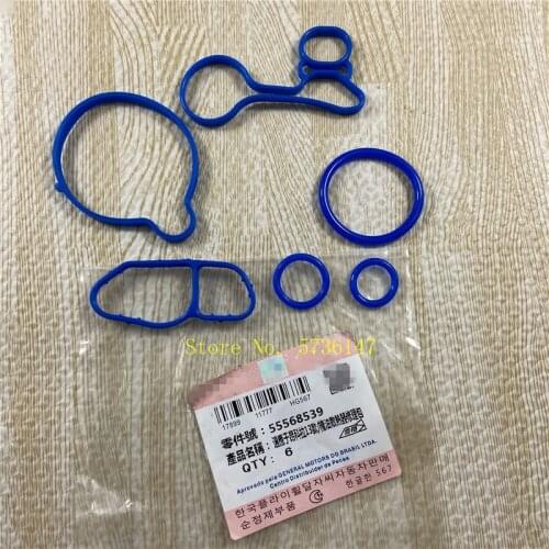 One Set Original Oil Cooler Gaskets 55566784 55565385 55568536 55568539 Fit For Chevrolet- Cruze Sonic Trax Encore 1.4T Astra
