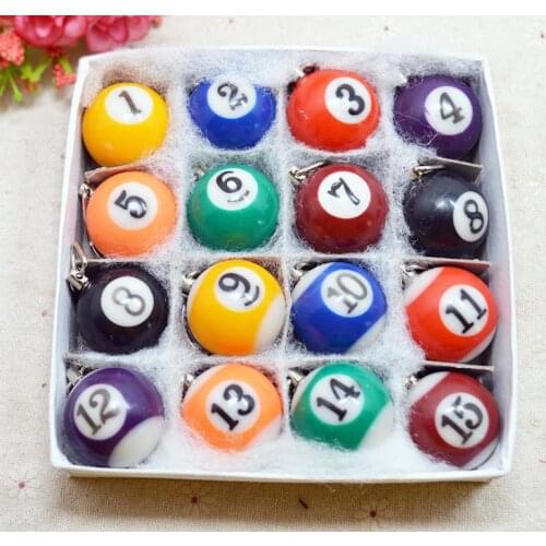 Wholesale Free shipping ! 1440pcs Pool Billiard snooker table ball keychain keyring party Favor Gifts SN2699