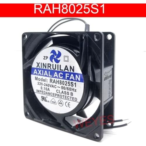 Genuine new for RAH8025S1 220-240V AC 50-60Hz 0.10A 2-wire axial fan