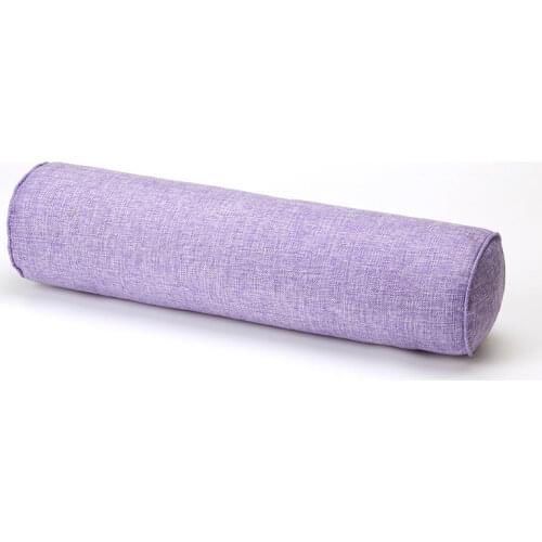 Lightweight Travel Pillar Pillow Solid Color Round Removable and Washable Lumbar Pillow Bed Roll Cushion Head Leg Backrest