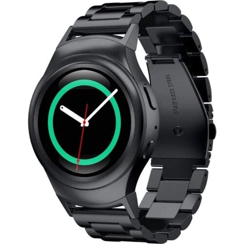 Ktab Watch Band For Samsung Gear S2 Smart Watch Solid Stainless Steel Metal Replacement Band With Adapters Gear S2 Connectors