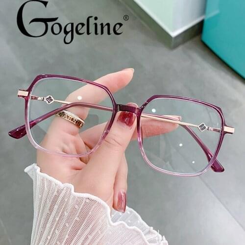Retro Square Reading Glasses Anti-Blue Light Computer Eyeglasses Big Size Glasses Frame Men Women Gradient Pink Glasses Frame