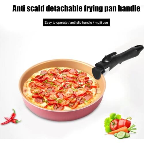 Detachable Removable Pan Pot Handle Anti-Scalding Cookware Clip Hand Grip for Kitchen Cooking Frying Cookware Bowl Tableware