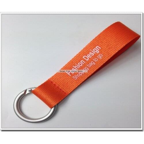 500pcs/lot Silk Printing Polyester Lanyard In Lanyard With Ring Hook Lanyard Custom Short Lanyards