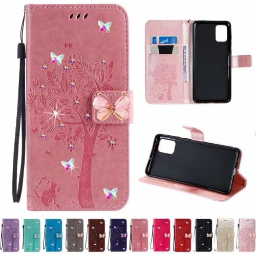 Sunjolly Rhinestone Case for Samsung Galaxy S20 Fe 5G S20 Lite M51 M31S M01 A01 Core A11 A21 Flip Wallet Phone Cases Cover coque