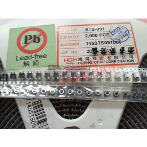 Taiwan HCH Hongqi touch switch 4.5*4.5*3.8 patch 4 feet micro-keys small switch