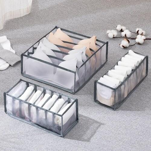 3 Color Underwear Bra Organizer Storage Box Drawer Closet Organizer Boxes for Underwear Scarfs Socks Bra Drawer Divider