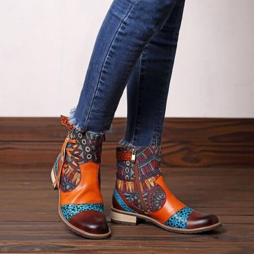 Women High Quality Ankle Boots Fashion Retro Women PU Leather Motorcycle Boots Women Winter Autumn Mujer Boots